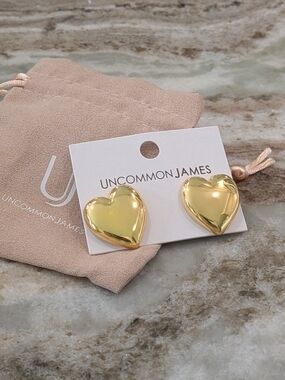 Uncommon James Gold Heartthrob Stud Earrings-NWT